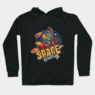 Space Cowboy Astronaut On Rocket Hoodie